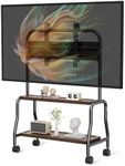 Mobile TV Cart Easel Rolling TV Stand for 32 to 75 Inch LCD LED OLED Flat Panel Screens, Portable Floor TV Stand with Locking Wheels Hold Up to 110 Lbs,Rolling TV Cart Max VESA 600x400mm