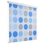 vidaXL Shower Roller Blind 80x240 cm - Circle design, EVA Material, Water-Resistant, Quick-Drying, Easy to Clean, Pull-Cord on Either Side, Easy Assembly, Multicolor