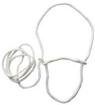 Equine Outlet Adjustable Small Rope Halter - Pony, Sheep, Llama, Section A, Shetland, Calf (White)