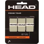 HEAD Prime Tour racket overgrip 3 pack, Grey, standard size