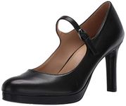 Naturalizer Women Talissa Mary Jane Pumps, Black Leather, 9.5