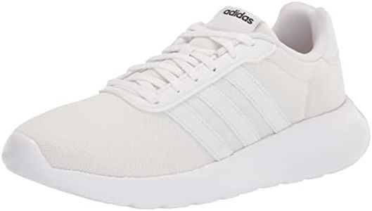 adidas Women's LITE RACER 3.0 Cross Trainer, white/white/grey, Numeric_8