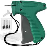 GIKIT Tagging Gun for Clothing, Pricing Tag Set with 1000pcs Attachments Barbs, 6 Needles, 1 pcs Needle Cover, Retail Price Attacher Boutique Store, Warehouse, Consignment, Yard, Green, Medium