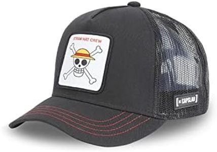 Casquette Homme & Femme One Piece, Casquette Trucker, Originale et Authentique, Noir, Taille TU