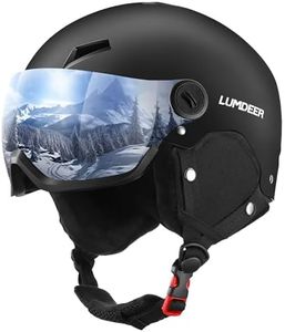 LUMDEER Ski Helmet with 2 in 1 Visor Goggles, UV Protection Snowboard Helmet, Certified Ajustable Snow Sport Helmets for Men Women Skiing, Skating, Snowboarding