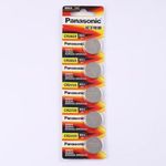 Panasonic CR-2025 Lithium Coin Battery 3v - Pack of 5 provide long lasting power in a variety of devices,from keyless-entry fobs to toys