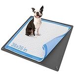 Skywin Pee Pad Holder for 36 x 36 Inches Training Pads - Easy to Clean and Store Dog Puppy Pad Holder – Silicon Wee Wee Pad Holder, No Spill Puppy Pad Holder (Grey)