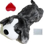 vocheer Puppy Heartbeat Toy, Dog Anxiety Relief Calming Aid Puppy Heartbeat Stuffed Animal Behavioral Training Sleep Aid Comfort Soother Plush Toy for Puppies Dogs Cats,Grey