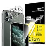 NEW'C [4 Pack], 2 x Glass Screen Protector for iPhone 11 Pro Max and 2 x Camera lens Protector, Scratch-Resistant, No Air Bubbles, Extremely Durable, 9H Hardness Tempered Glass