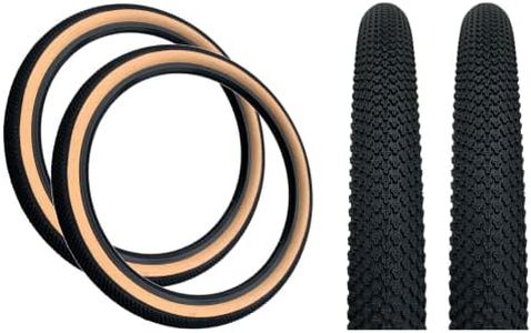 PAIR Baldy's 26 x 2.10 TAN AMBER WALL Mountain Bike Off Road Knobby Tread TYRES