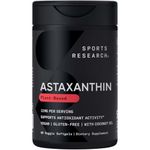 Sports Research Astaxanthin (Highest Potency) 12Mg Per Veggie Softgel With Organic Coconut Oil For Better Absorption; 1 Capsule A Day Formula; 60 Mini Veggie Softgels