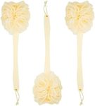 Juvale 3 Pack Long Handled Loofah Back Scrubber, Exfoliating Body Sponge for Shower, Bath (18 in)