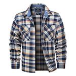 Mens Thermal Long Sleeve Shirt Big and Tall Mens Flannel Shirts Long Sleeve Shirts Button Down Shirts for Men Plaid Shirt Work Shirts Corduroy Shirts