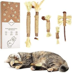 Catnip Toys Cat Toy Natural Silvervine Sticks, Catnip Cat Chew Sticks for Teeth Cleaning, Matatabi Kitten Dental Interactive Toy for Cats