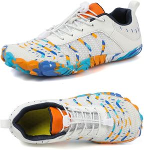 Barefoot Shoes Men Women Minimalist Shoes Zero Drop Workout Cross-Trainer Hiking Water Wide Toe Box Grounded Footwear Weightlifting Walking White