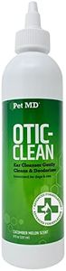 Pet MD Otic Clean Dog Ear Cleaner for Cats and Dogs - Effective Against Infections Caused by Infections, Itching and Controls Ear Odor - 8 oz (Cucumber Melon)