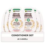 Garnier Ultimate Blends Delicate Oat Milk Soothing Vegan Conditioner for a Sensitive Scalp and Fragile Hair Enriched with Oat milk & Rice Cream 6 x 400 ml