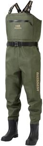BASSDASH Men’s PVC Chest Wader Ripstop High Strength Boot Foot Waders for Fly Fishing Hunting FW13