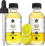 Dolce Flav Lemon Extract - 2 Ounce Oil-Soluble Multipurpose Flavoring Ideal for Candy Making, Baking, Lip Balm, and Ice Cream - Perfect Kitchen Gift for Holidays, Pack of 2