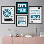 kotart Wood - Motivational Quotes Framed Posters For Decoration - Wall Frames For Home And Office Wall Decor (11 X 14 Inch, Framed)(Blue)