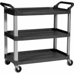 Rubbermaid FG409100BLA Utility Cart, Open-Sided, Black, 20.75" x 14.17" x 14.17"