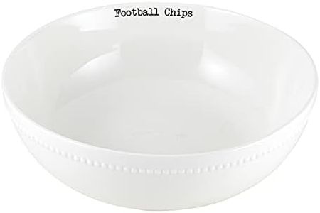 47th & Main Serveware de cerámica temática, cuenco, fichas de fútbol