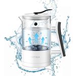 TINGOR Hydrogen Water Generator Ionized Water Machine SPE and PEM Concentrator Technology Hydrogen Water Pitcher 2300PPB Electrolysis Alkaline Water Jug, Balanced pH Water Ionizer, Glass-W92-01