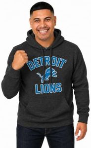 Detroit Lions Gameday Hoodie Pullover Sweatshirt - Heathered Charcoal