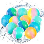 12 PCS Reusable Water Balloons, Pool Beach water Toys for Boys and Girls, Outdoor Summer Toys for Kids Ages 3-12