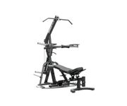 Ironax XLS Leverage Gym Home gym with combo of workout bench for bench press and lat pulldown bar having cushioned bench without weight stack, 500 lbs maximum weight capacity.