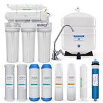 Max Water 5 Stage 50 GPD (Gallon Per Day) RO (Reverse Osmosis) Standard Water Filtration System + Faucet + Heavy Duty Tank + Replacement Filter Cartridge - Under-Sink/Wall Mount