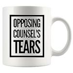 Panvola Opposing Counsel's Tears Lawyer Law Student Teacher Attorney Ceramic Coffee Mug 11oz White Novelty Drinkware