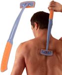 BRO SHAVER 3.0, Back Shaver for Men (DIY) Back & Body Hair Trimmer. Shave Wet or Dry Back Hair with The BroShaver Back Razor for Men. Split Handle Back Shaver for Men with Ergonomic Grip