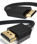 RUXELY Mini HDMI to HDMI Cable 2M,4K 60Hz Mini HDMI Cord,Nylon-braided Mini HDMI Lead Compatible for DSLR Camera,Camcorder,Graphics Video Card,Laptop,Pico Projector,Raspberry Pi Zero W,Neogeo 3