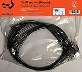 Wolf Snares - 12 PACK - Ready to use, effectively captures wolf - Snare wire trapping (3/32 GA - 7 x 7, SLIMLOCK - Locking System)