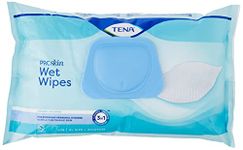 Tena Wet Wipes with Plastic Lid, XL Size: 30 x 20 cm, 48 Wipes (Pack of 1)