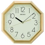 Seiko Octagon Wall Clock - Gold, 30.2 x 5.1 x 29.8 cm