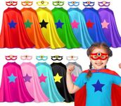 iROLEWIN Superhero Capes for Kids with Masks Dress Up Costumes - Boys Girls Super Hero Party Favors, 8 Pack (multicolored)