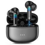 XIAOWTEK Wireless Earbuds, 50Hrs Playback Bluetooth Headphones in Ear with Mic, Touch Control HiFi Stereo Noise Cancelling Earbuds, IPX7 Waterproof Sports Wireless Headphones for Android/iOS