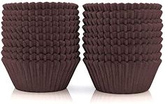 BIG BOX 500 Brown Cup Cupcake Liners Standard Greaseproof Paper Muffin Baking Cups Wedding Birthday Party Muffins Cupcakes Cake Balls and Candies