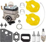 BlueStars 753-06258A Carburetor Carb with Air Filter Tune-Up Kit - For Ryobi RY251PH RY252CS RY253SS RY254BC 2 Cycle 25cc Engine Cultivator String Trimmer Edger 307160001 316299372 316773800 Trimmer