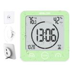 BALDR Bathroom LCD Waterproof Shower Clock, Green