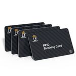 Timeskey NFC Contactless Credit Card Protector, RFID Blocking and Jamming Credit and Debit Card Protection for Your Wallet and Passport, NFC Jamming Card, RFID Blocking Card, 4 PCS