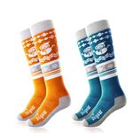 Unigear Kids Ski Socks, Over The Calf Merino Wool Winter Socks for Skiing Snowboarding Biking for Boys and Girls