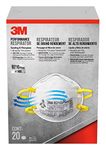 3M Disposable Respirators, Sanding and Fiberglass, 20 Masks (N95)