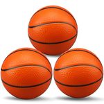 13CM Mini Foam Basketball for Mini Basketball Hoop, 5 Inch Squishy Squeeze Ball Stress Ball for Ball Pit, Soft Beach Balls for Kids Toddler Indoor Outdoor Sport Ball Pit Game Gift Set 3 PCS (Orange)