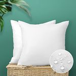 Artscope Outdoor Cushion Inner Pads, Set of 2 Waterproof Cushion Stuffer for Patio Garden Blench Sofa Farmhouse Decorative Pillows Inserts, Standard/White 45x45cm