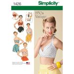 Simplicity 1426 Women's Vintage Fashion 1950's Bra Sewing Pattern, Sizes 14-22