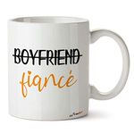 FirseBUY Boyfriend Coffee Mug Set of 1, Engagement Ideas for Fiancé Friend Bachelorette, 11 Oz Funny Ceramic Mug, White