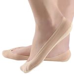 4 PAIRS Women's No Show Liner Low Cut Cotton Nylon Boat Hidden Invisible Socks (2Black+2Nude, Shoe Size 5-8)